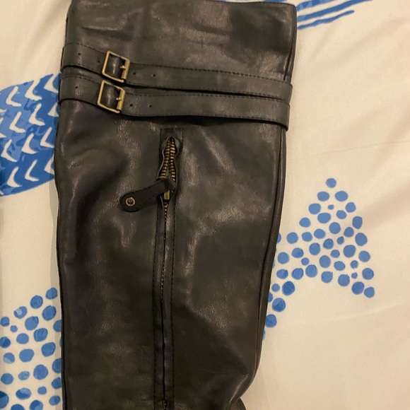 Miz Mooz Womens Kellen tall pull on black leather boots size 11 - Picture 9 of 12